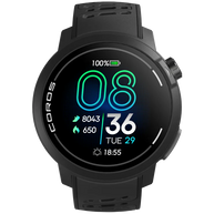 Pace Pro by Coros in black with AMOLED screen, lightweight GPS running watch featuring high-performance processor and energy-efficient design