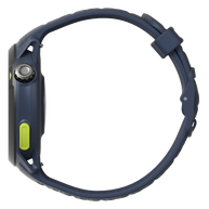 Pace Pro by Coros in blue with lime button, lightweight GPS watch with AMOLED screen and energy-efficient tech for running and outdoor use