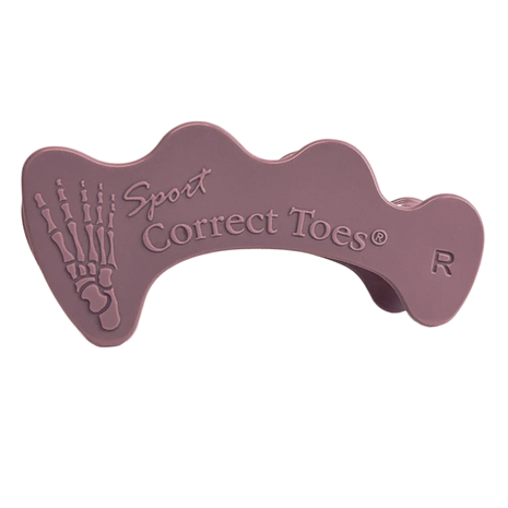 Correct Toes Sport in mauve by Correct Toes, toe spacer designed to improve natural toe alignment and strengthen foot muscles for injury prevention