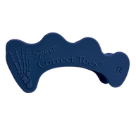 Correct Toes Sport in dark blue by Correct Toes, toe spacer designed to improve foot muscle strength and natural movement for sports and running