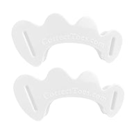 Correct Toes Original in white by Correct Toes, silicone toe spacers designed to align and strengthen foot muscles for improved foot health.
