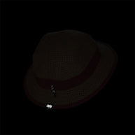 BKTHat - All Over Print - Run Mountains by Ciele in dark brown with grid pattern bucket hat designed for 360-degree performance and protection