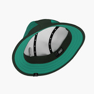 BKTHat - All Over Print - Run Mountains by Ciele in dark green and teal bucket hat with 360-degree performance and protection for running and outdoor use