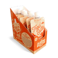 Butter - Dark Chocolate & Coffee by Trail Butter in beige and orange pouch, almond butter with dark chocolate, coffee, energizing and lightly caffeinated