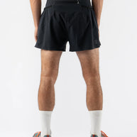 FKT 3 - Men in black by Rabbit, technical stretch fabric trail shorts with dialed fit for running and outdoor performance