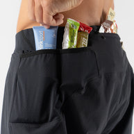FKT 3 - Men by Rabbit in black, technical stretch trail shorts with dialed fit and multiple rear pockets for running and outdoor use