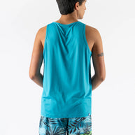 Ice Perf Tank - Men in blue by Rabbit, breathable with perfs, sustainable quick-dry nylon ideal for running and gym use in Canada.