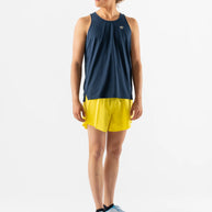 Race Pace Tank - Men by Rabbit in navy blue with laser-cut perfs and breathable microtextured inside, ideal for running and training