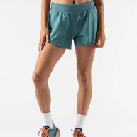 FKT 4 - Women by Rabbit in teal with semi-relaxed fit, technical stretch fabric for breathable comfort and lightweight durability, ideal for trail running