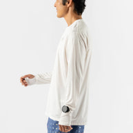UPF Tee LS - Men by Rabbit in moonlight20, lightweight breathable long sleeve with UPF 50 protection and laser-cut perfs for running