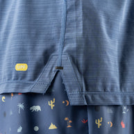UPF Tee LS - Men by Rabbit in moonlight blue, lightweight breathable long sleeve with UPF 50 and laser-cut perfs for cooling