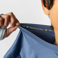 UPF Tee LS - Men by Rabbit in blue lightweight breathable long sleeve top with UPF 50 and cooling laser-cut perfs for running