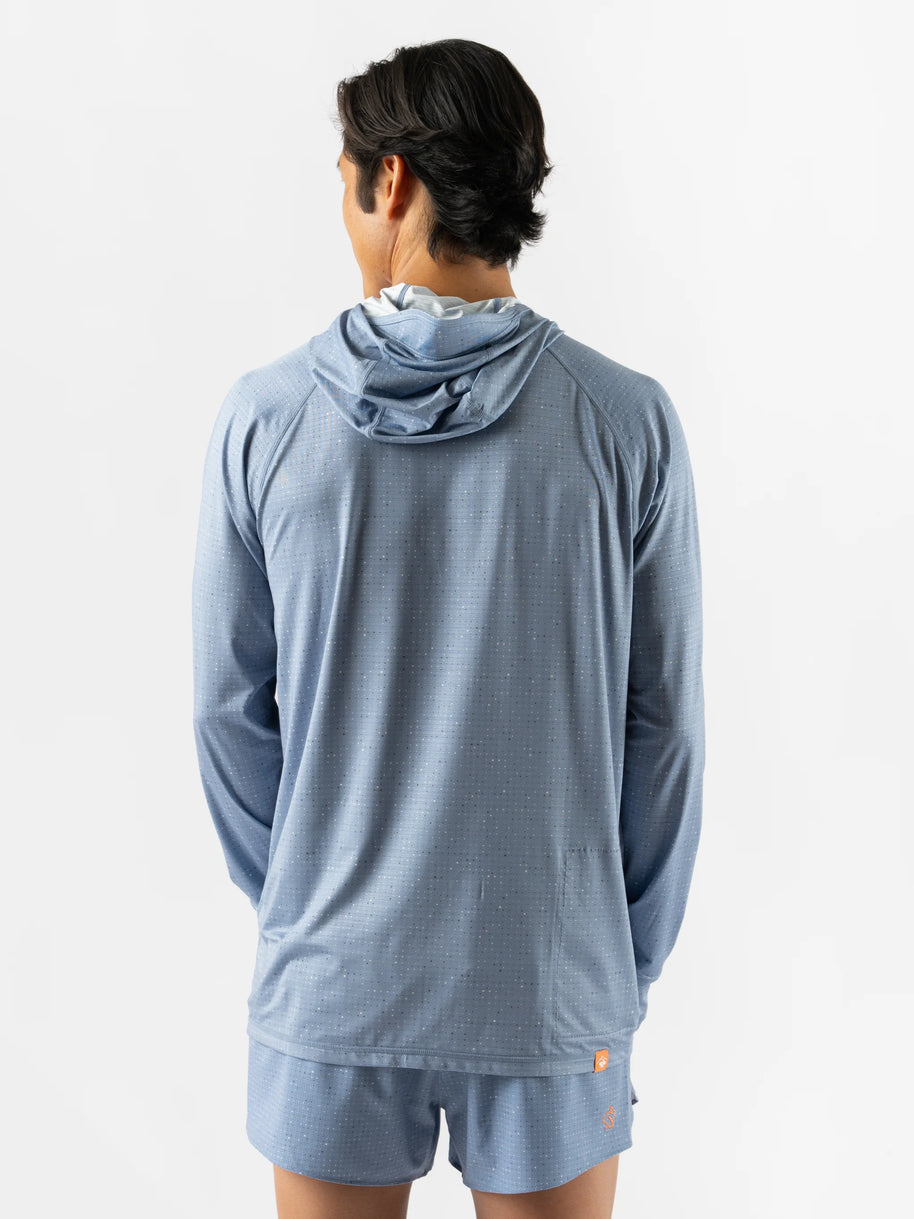 UPF Deflector 2.0 - Men by Rabbit in moonlight blue, lightweight jersey with UPF 50 sun protection and ventilation, ideal for outdoor running