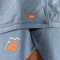 UPF Deflector 2.0 - Men by Rabbit in moonlight blue with UPF 50, lightweight breathable top with laser-cut ventilation for sun protection