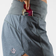 Summit Chasers 4 - Women by Rabbit in moonlight blue stretch ripstop shorts with five pockets ideal for running and outdoor use