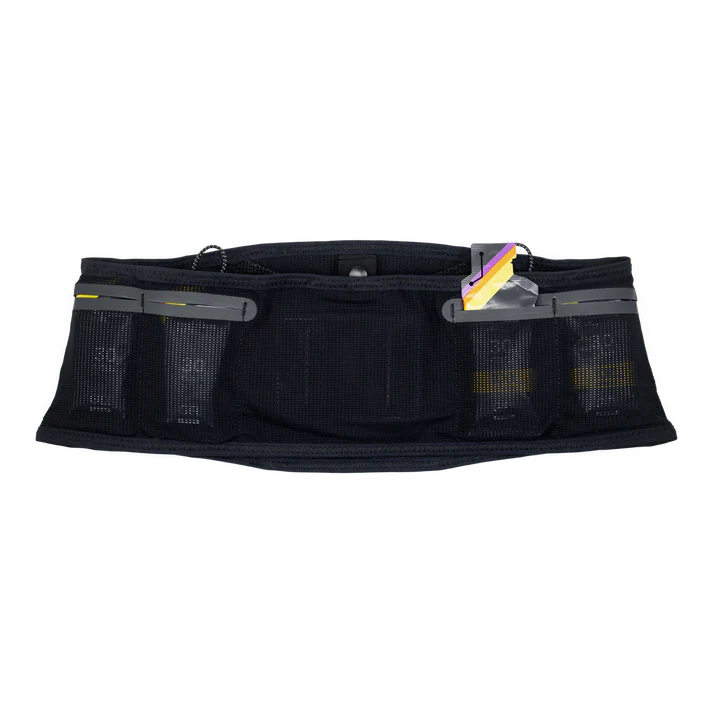 LF 2L Running Belt by Raide Research in black with suspension system designed for bounceless running and hands-free hydration storage