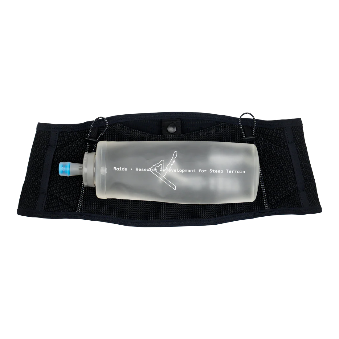 650mL Locking Flask by Raide Research in clear with locking cap and nozzle to prevent leaks, designed for running and outdoor use