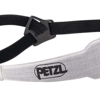 Swift RL Headband by Petzl in white and black adjustable replacement strap designed for comfort and durability in outdoor activities