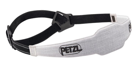 Swift RL Headband by Petzl in white and black adjustable replacement strap designed for comfort and durability in outdoor activities