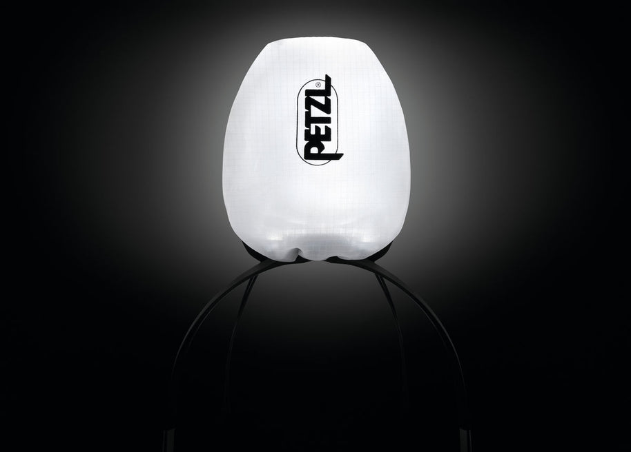 IKO Core Lamp by Petzl in white with 500 lumens, rechargeable lightweight headlamp with AIRFIT headband for safety and outdoor use