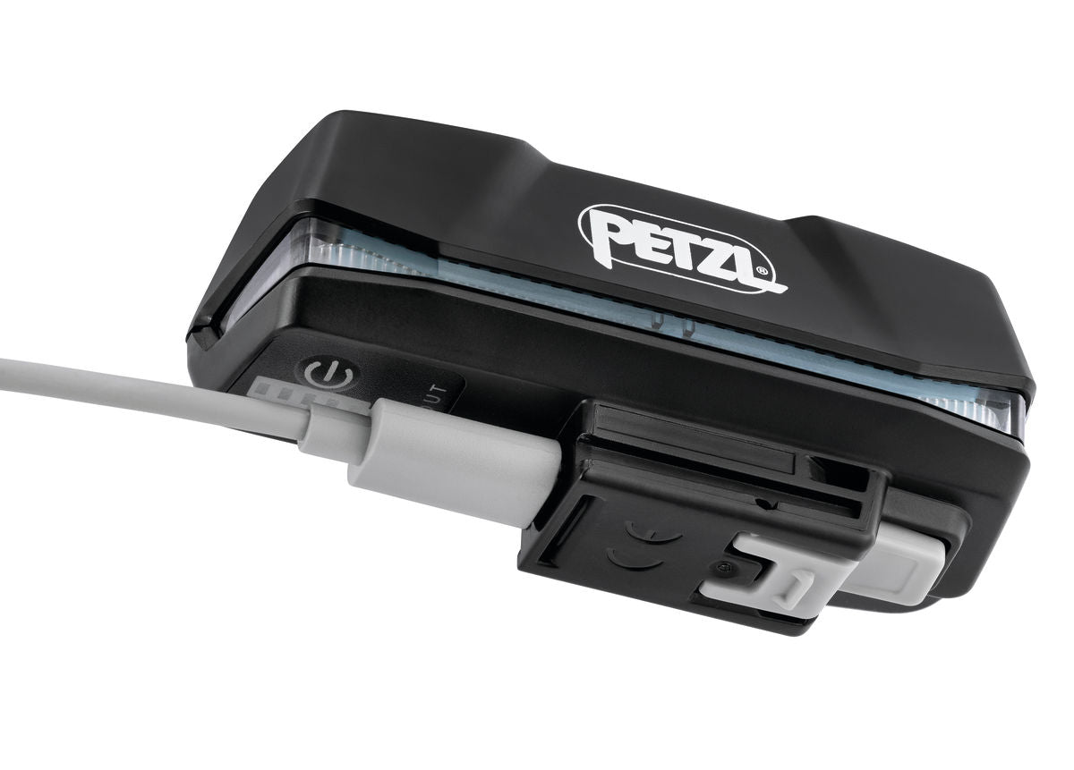Nao RL Headlamp by Petzl in black, rechargeable 1500 lumens lightweight headlamp for running and trail safety