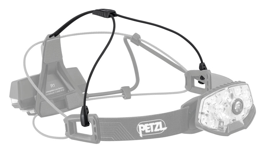 Nao RL Headlamp by Petzl in grey and black, rechargeable 1500 lumens headlamp ideal for trail running and ultra-running safety