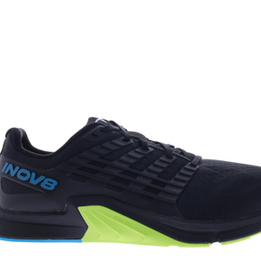 F-Lite Wide - Men by Inov8 in black, blue and lime green, flexible cross training shoe designed for running, lifting, jumping, and climbing