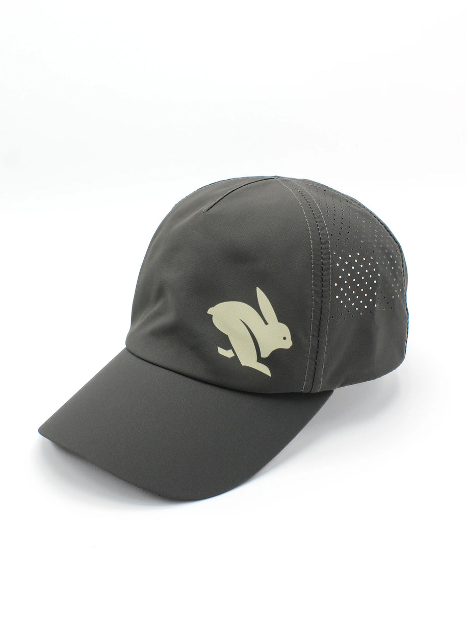 Elite Hat by BOCO in dark grey with laser-cut vents, lightweight-wicking woven cap with bill for sun and gear protection