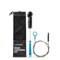 Reservoir/Water Storage Cleaning Kit by Hydrapak in black and blue with wire and bristle brushes for scrubbing tubes and hard-to-reach corners