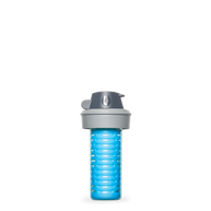 42 MM Filter Cap by Hydrapak in grey and blue, water filter cap for 42MM thread bags and bottles, ideal hydration solution