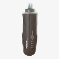 SoftFlask WMX by Norda in dark grey, 500ml hydration flask with tapered pinch welded bottom, designed for wide vest pockets in running and outdoor use