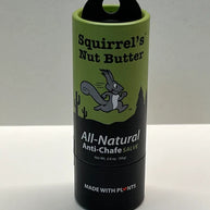 All Natural Anti-Chafe Blend (Compostable) by Squirrel's Nut Butter in green and black tube, natural anti-chafe salve with coconut oil for skin protection