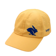 Elite Hat by BOCO in yellow with laser-cut vents, lightweight wicking cap with baseball-style bill for sun and gear protection