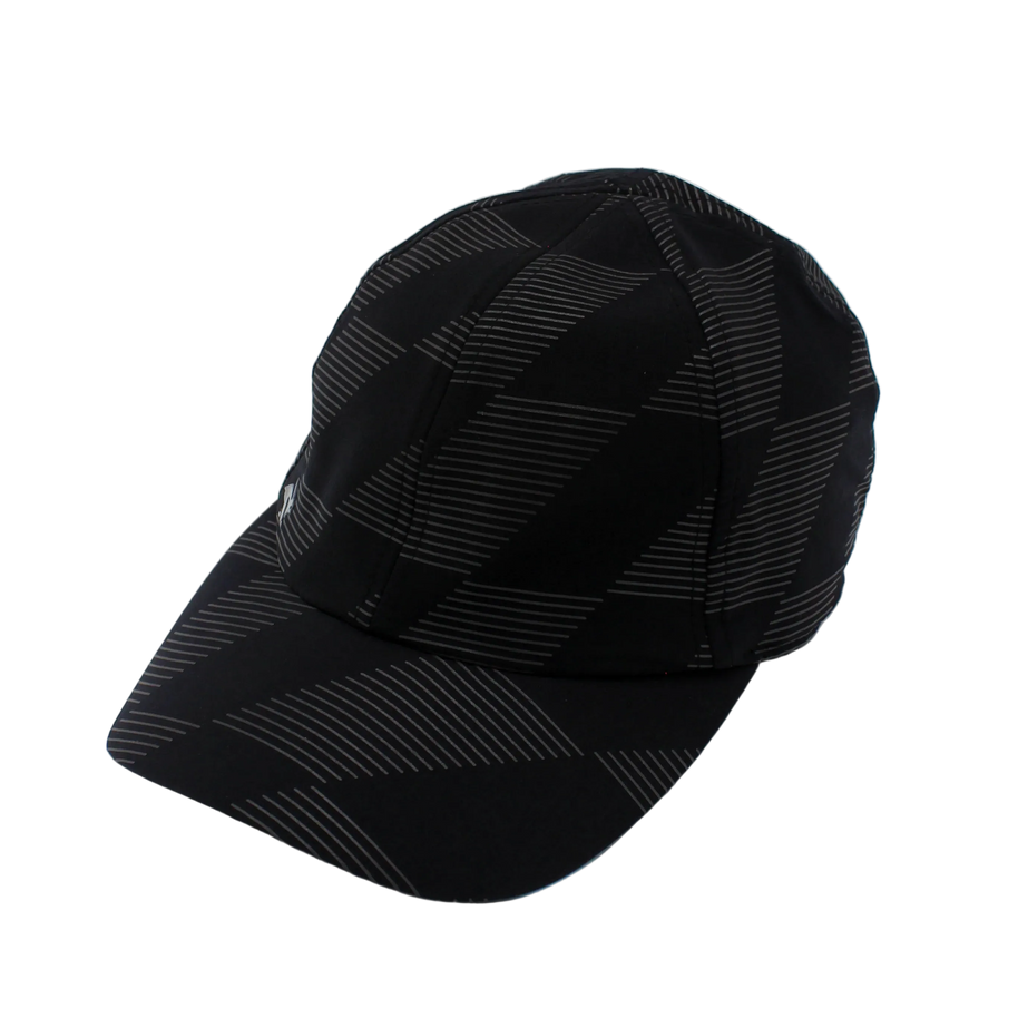 Low Light Tech Cap by Rabbit in black with grey pattern, lightweight tech cap designed for visibility and safety in low light conditions