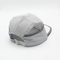 Ice Hat by Rabbit in light grey with side ice pockets and cooling mesh panels ideal for running in hot summer conditions