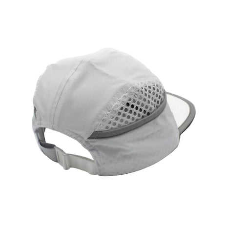 Ice Hat by Rabbit in light grey with side ice pockets and cooling mesh panels ideal for running in hot summer conditions