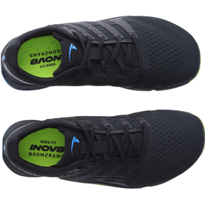 F-Lite Wide - Men by Inov8 in black with green insole, flexible cross training shoe designed for running, lifting, jumping, and climbing