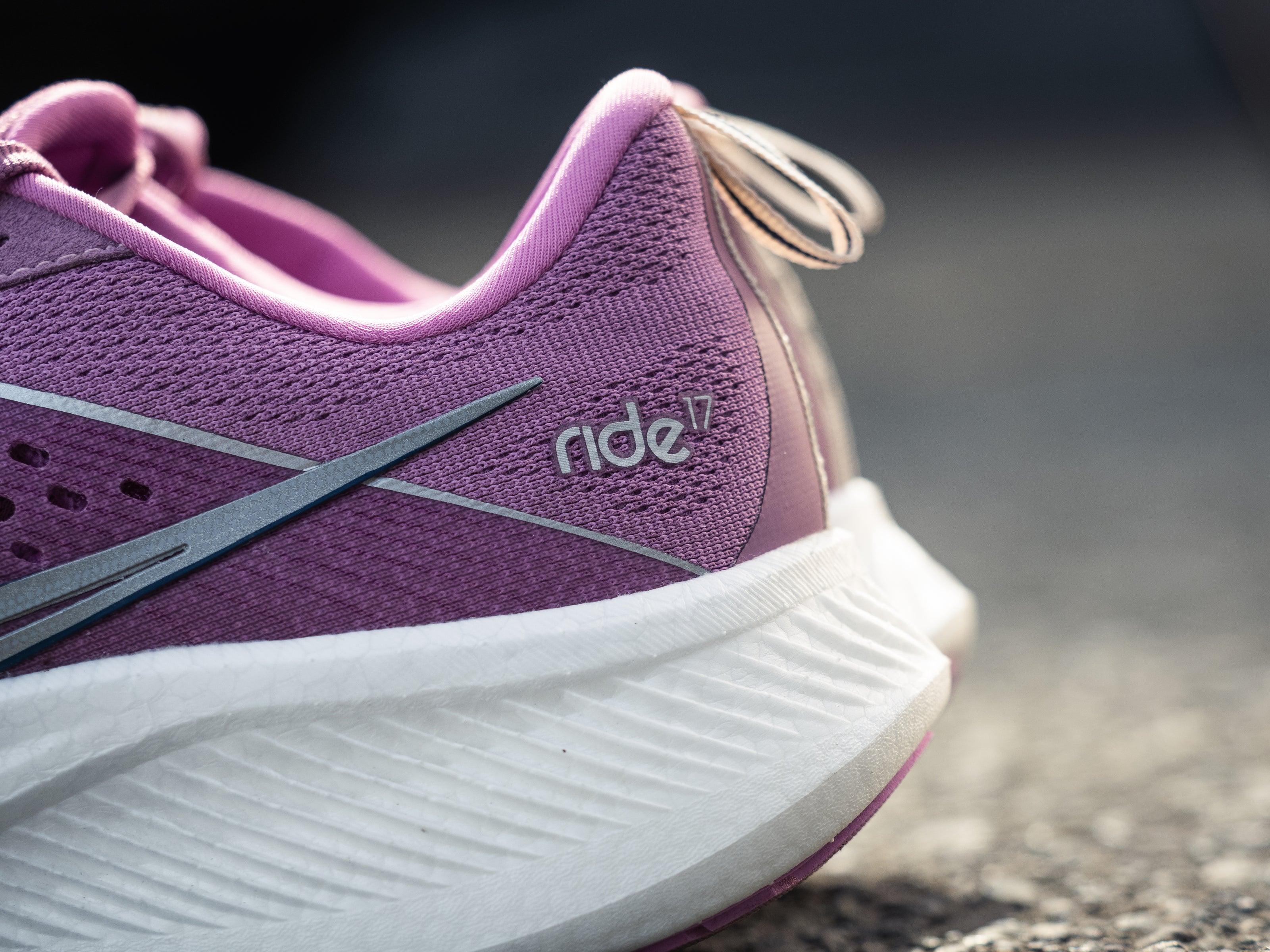 Ride 17 - Women by Saucony in purple with PWRRUN+ cushioning, lightweight road running shoes designed for comfort and daily runs