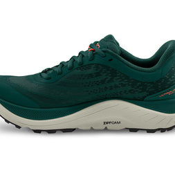 Ultraventure 4 - Men by Topo Athletic in dark green with cushioned platform and roomy fit ideal for trail running and outdoor use