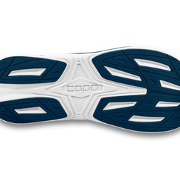 Outsole of the Topo Phantom 4 men's road running shoe in Blue/Lime