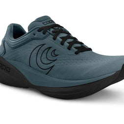 Topo Phantom 4 men's road running shoe in Stone/Black, front three-quarter view