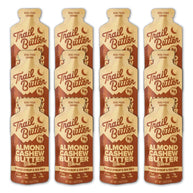 Almond Cashew Butter - Maple Syrup & Sea Salt by Trail Butter in beige packaging, silky nut butter with real maple syrup and sea salt, healthy energy snack
