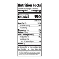 Maple Syrup & Sea Salt by Trail Butter nutrition facts label showing calories, fat, sodium, carbs, protein per 32g serving