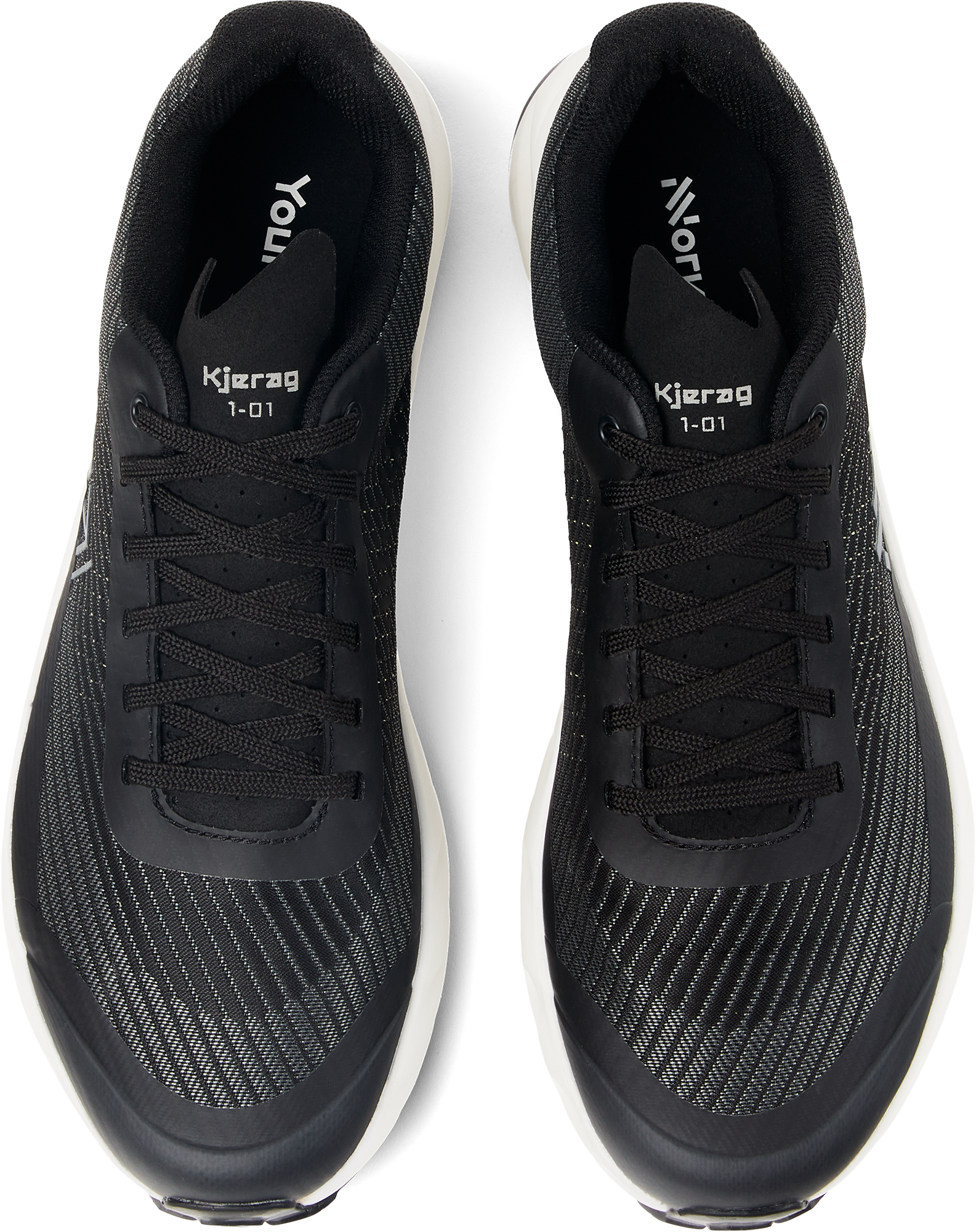 Kjerag - Unisex by NNormal in black and white, max-performance trail running shoe designed for fast, lightweight outdoor running and hiking