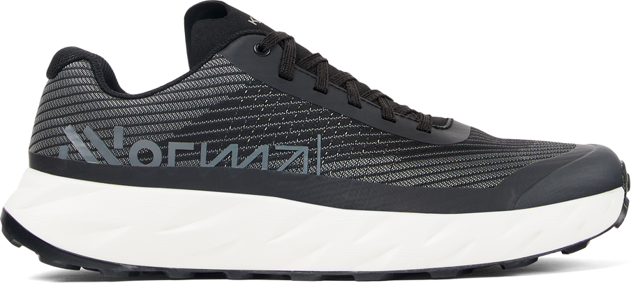 Kjerag - Unisex by NNormal in black and grey, high-performance trail running shoe designed for fast, light outdoor running and rugged trails