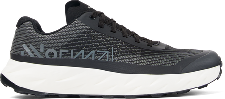 Kjerag - Unisex by NNormal in black and grey, high-performance trail running shoe designed for fast, light outdoor running and rugged trails
