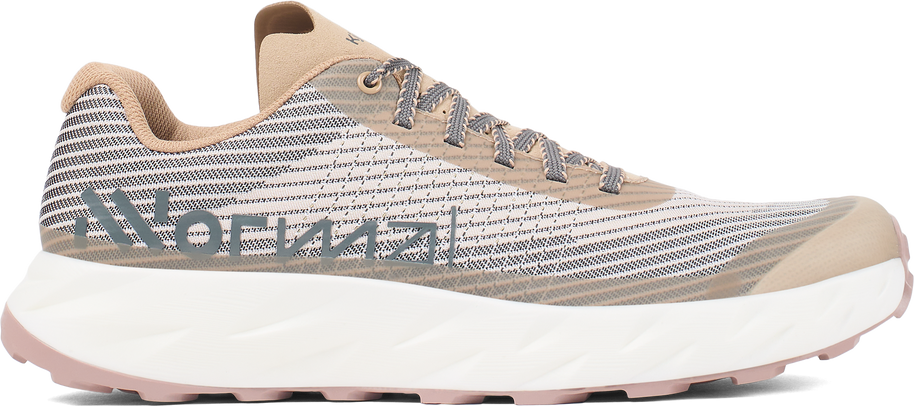 Kjerag - Unisex by NNormal in beige and grey lightweight trail running shoe with high performance design for fast, technical outdoor trail running