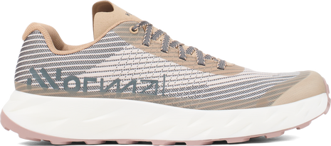 Kjerag - Unisex by NNormal in beige and grey lightweight trail running shoe with high performance design for fast, technical outdoor trail running