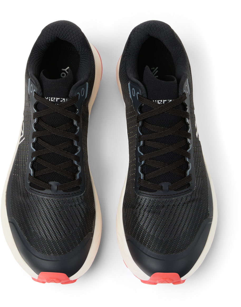 Kjerag 2 - Unisex by NNormal in black with red outsole, responsive and comfortable trail running shoe for fast outdoor performance