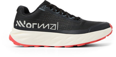 Kjerag 2 - Unisex by NNormal in black with red outsole, lightweight trail running shoe designed for speed, comfort, and performance outdoors